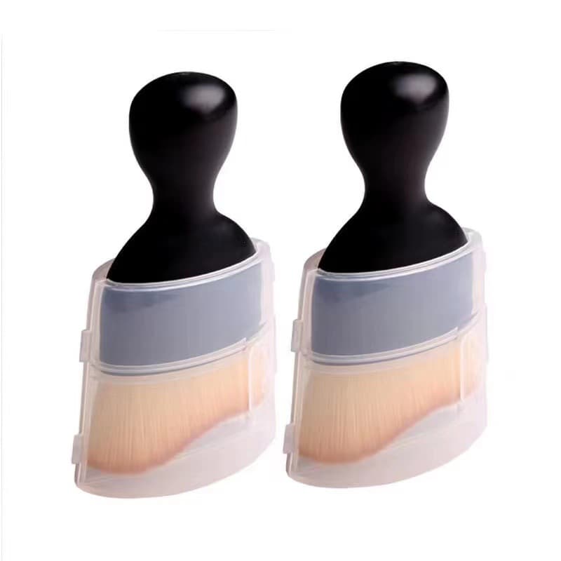 Internet celebrity large curve brush, loose powder brush, high heels, powder puff, cleaning brush in stock in large quantities, factory direct sales