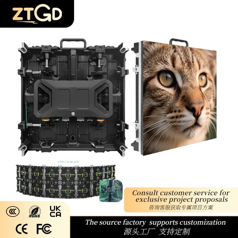 Rental LED screen full-color flexible soft LED display P3.91 for stage performances and event rentals