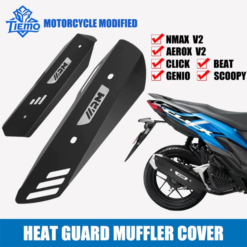 Motorcycle modified exhaust pipe cover suitable for CLICK/VARIO/NMAX/AEROX155V2 exhaust pipe protection