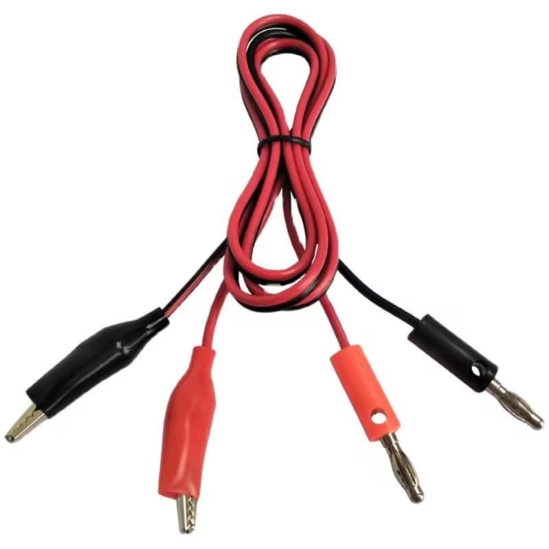 4mm Banana Plug to Alligator Clamp Cable Pure Copper High Current DC Power Supply Stabilized Output Cable Test Clamp Cable