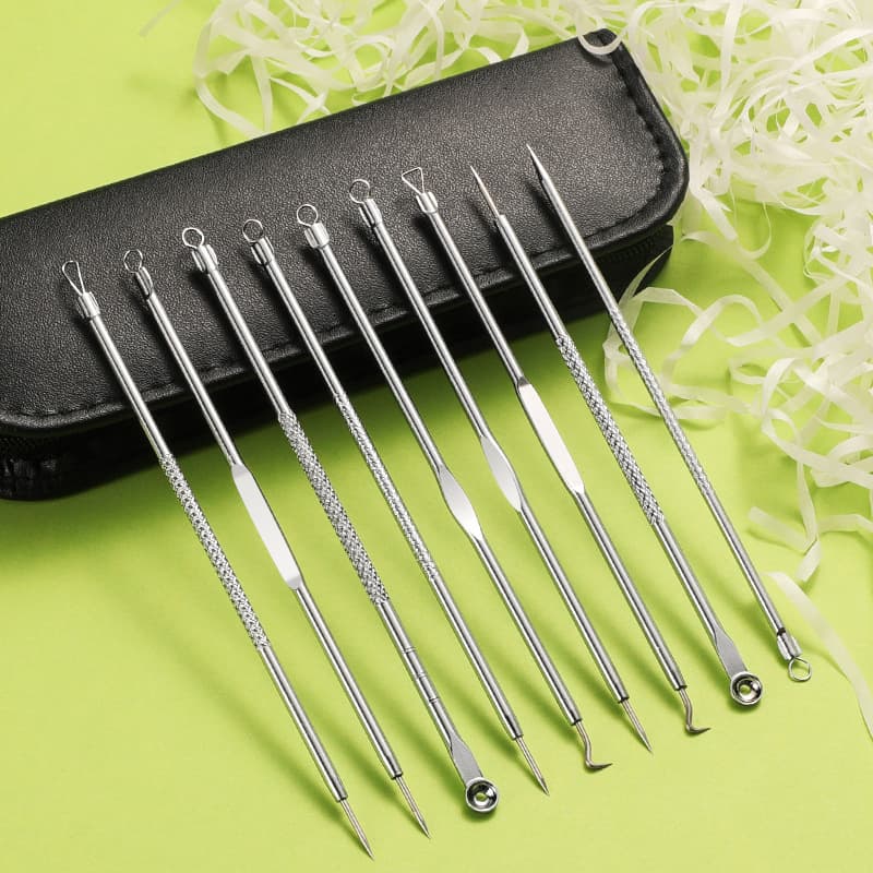 9pcs Black Dot Pimple Blackhead Remover Tool Need blackhead removal
