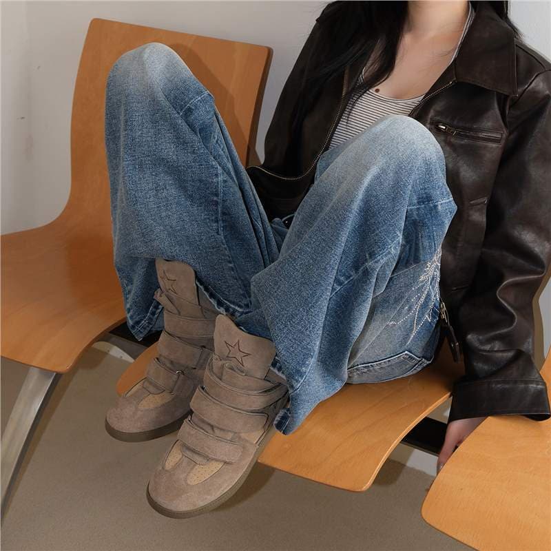 Original Genuine Leather Retro High-Top Shoes Women's New Casual German Training Sneakers Thick Sole Inner Sports Skate Shoes Autumn
