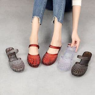 Closed Toe Stiletto Mules for Women 2025 Summer New Style Pointed Toe High Heel Slippers Versatile Outdoor Fashion