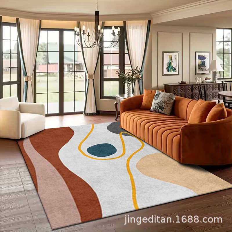 Light luxury geometric living room carpet home bedroom study large carpet factory spot wholesale Nordic carpet floor mat