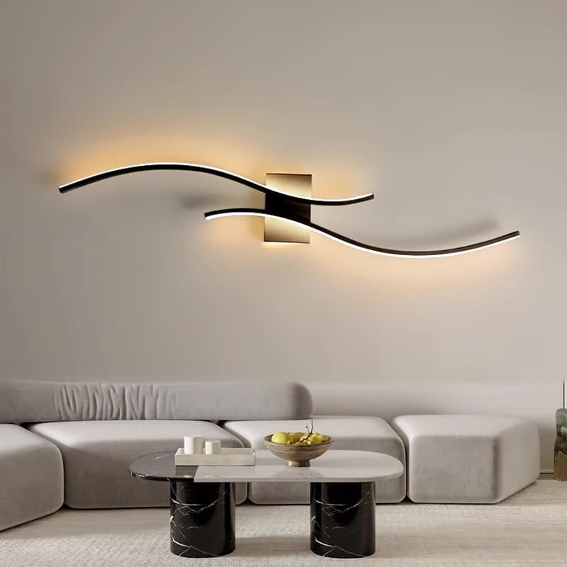 New Stepless Dimming Bedside Wall Lamp for Living Room and Bedroom, Minimalist Long Strip Sofa Background Wall Light, Trendy Hallway Wall Sconce