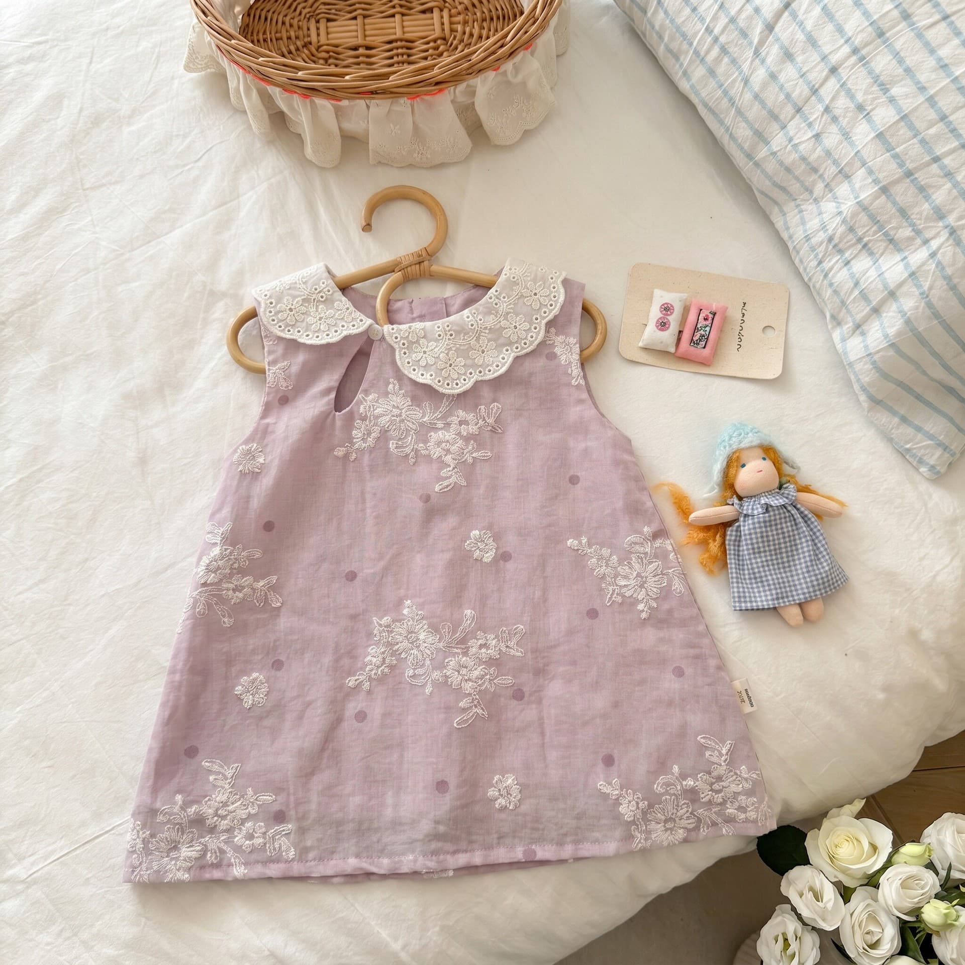 Children's clothing girls summer dress 2026 new Korean style style princess dress children's thin doll collar vest dress