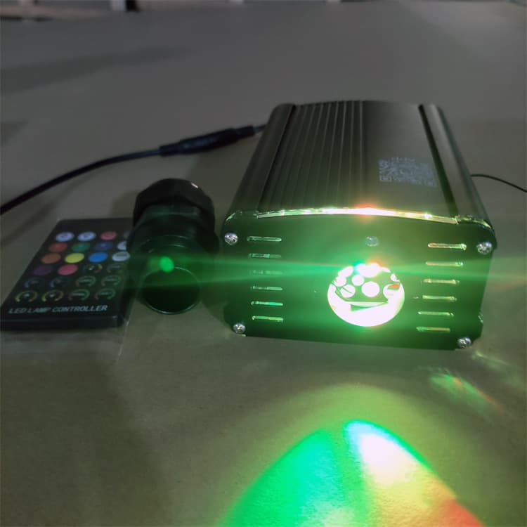 PMMA plastic fiber optic 18W LED light source 12V car-mounted starry sky remote control machine full-color breathing light.