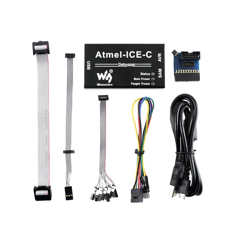Original Mainboard ATMEL-ICE-PCBA Black Aluminum Alloy Accessory Upgrade for AVR Debugging and Programming Tool Compatibility