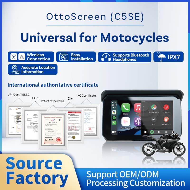 5-inch Car Navigation Display Universal Screen for Car and Motorcycle Reverse Image Car Monitor Factory Wholesale