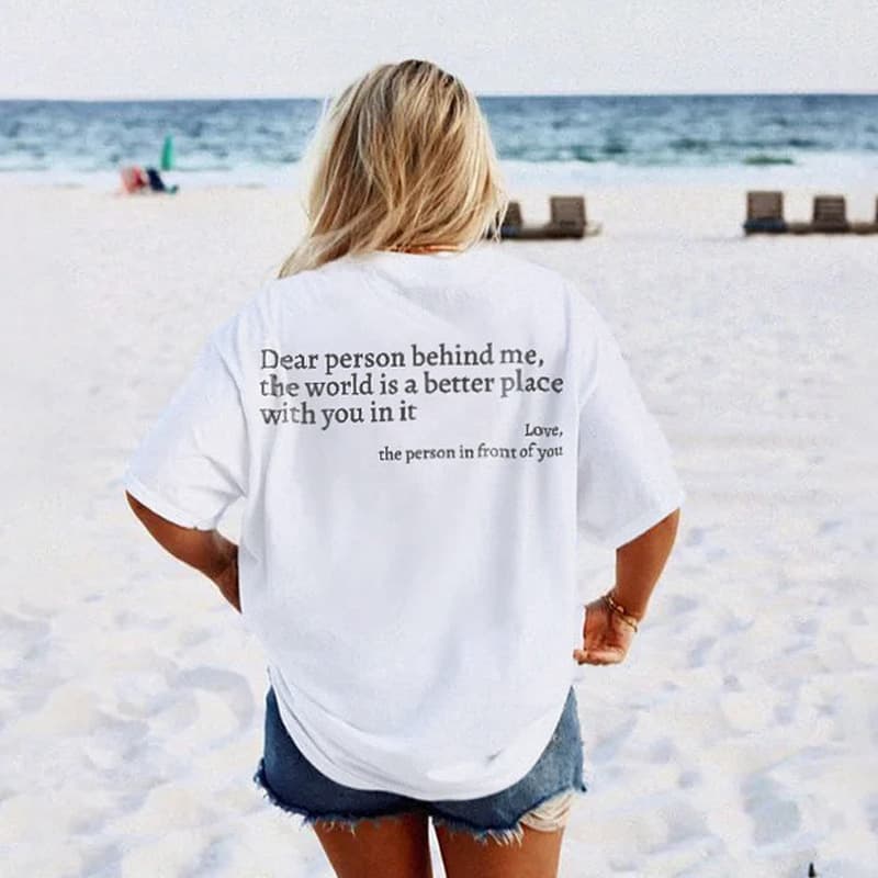 Unisex Short Sleeve T-Shirt with Round Neck and Cartoon Print for Women, Dropshipping Available