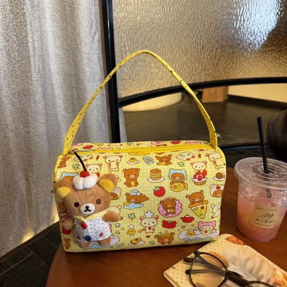 Dessert Rilakkuma Cosmetic Bag Cute Super Cute Girl Portable Bag Female Student Large Capacity Washing Storage Bag Wholesale