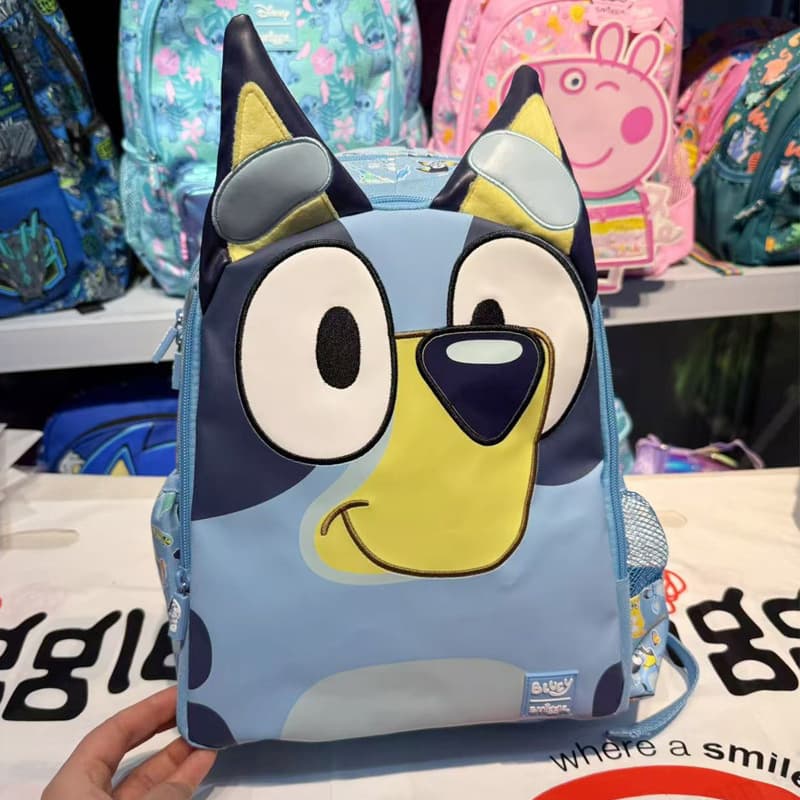 Australia Smiggle Stress Relief Backpack for Lower Grade Students, Bluey Talking Plush Dog Bag