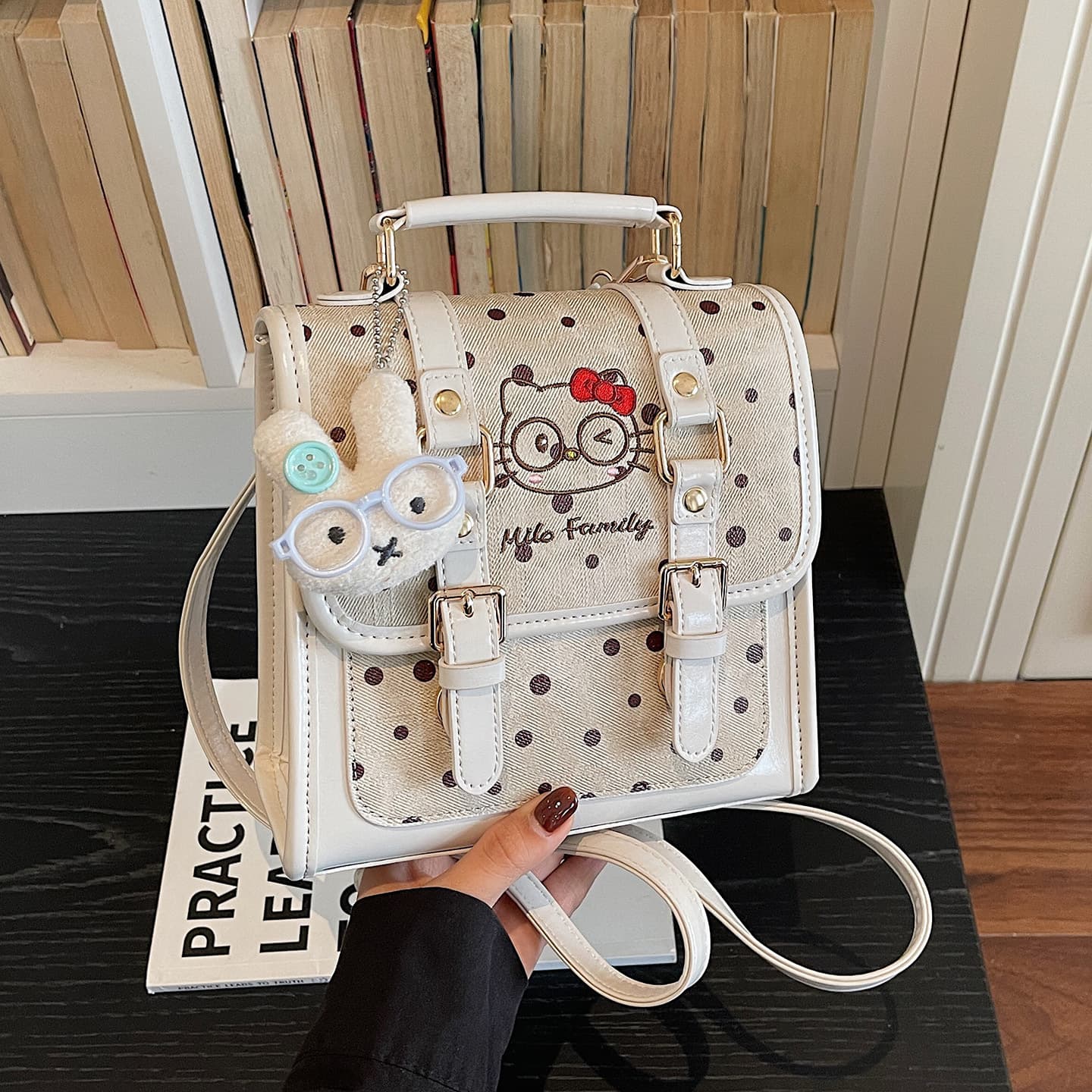 Preppy Style Backpack Fashionable Daily 2026 Summer New Casual Handbag Small Square Bag Stylish Personalized Backpack