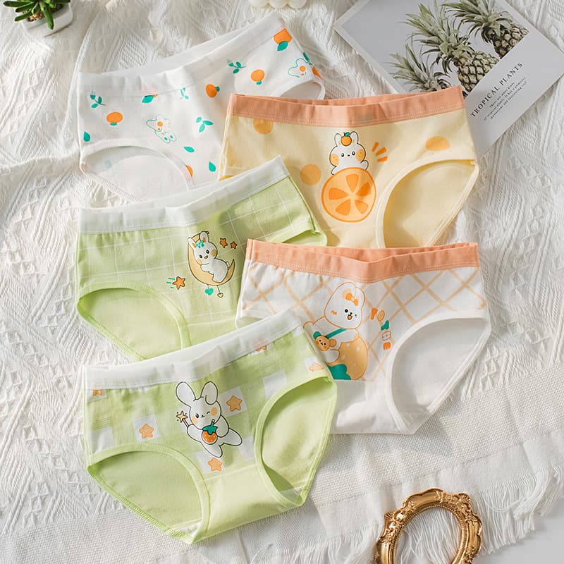 Girls' Underwear Pure Cotton Baby Toddler to Large Kids Student Fresh Comfortable New Style Triangle Panties