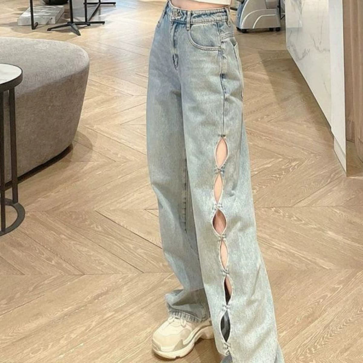 2026 Spring/Summer New Design Unique and Distinctive Pants Korean Loose Straight Leg Trendy Jeans