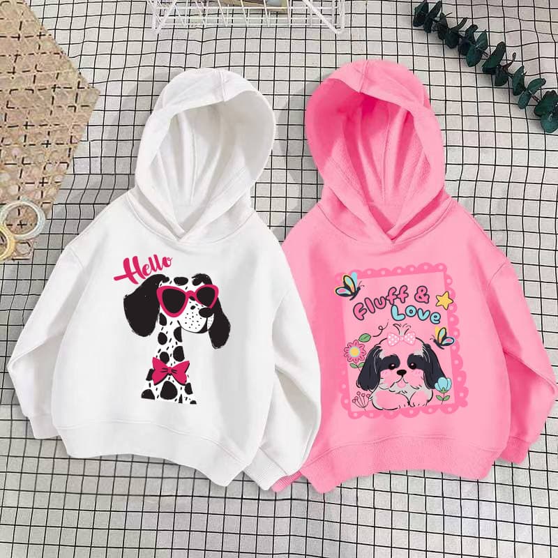 Boys and girls sweatshirts, children's hoodies, thin spring and autumn new fashion girls' bottoming shirts, loose tops, cotton coats