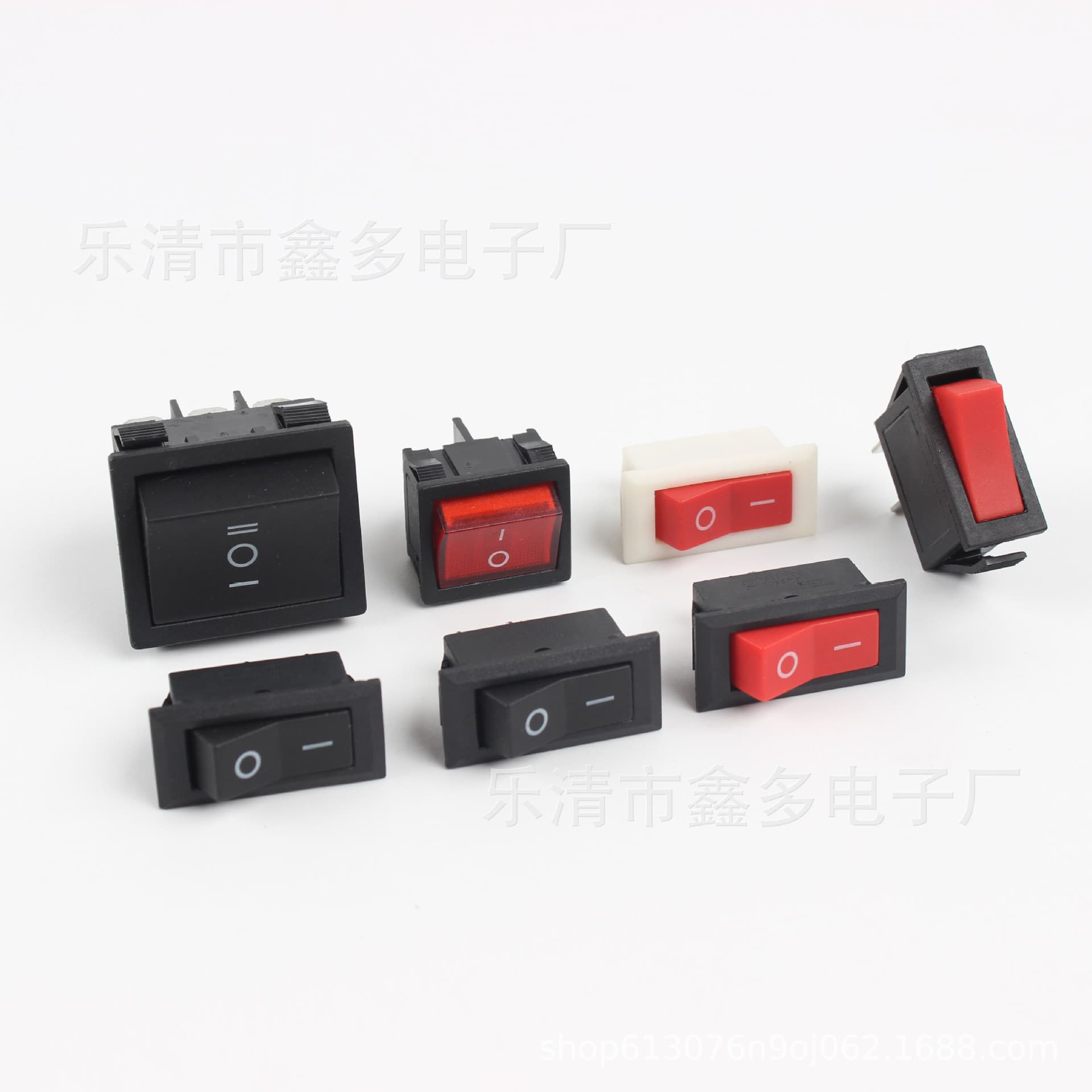 KCD5 4-pin illuminated rocker switch, KCD9 9-pin 3-position rocker switch, KCD3 2-pin red cover rocker switch