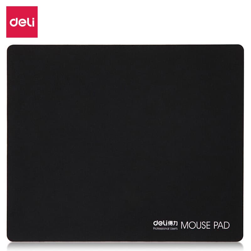 Deli 3691/3692 Black Mouse Pad Cloth Rubber Large Small Office Study Gaming Mouse Pad