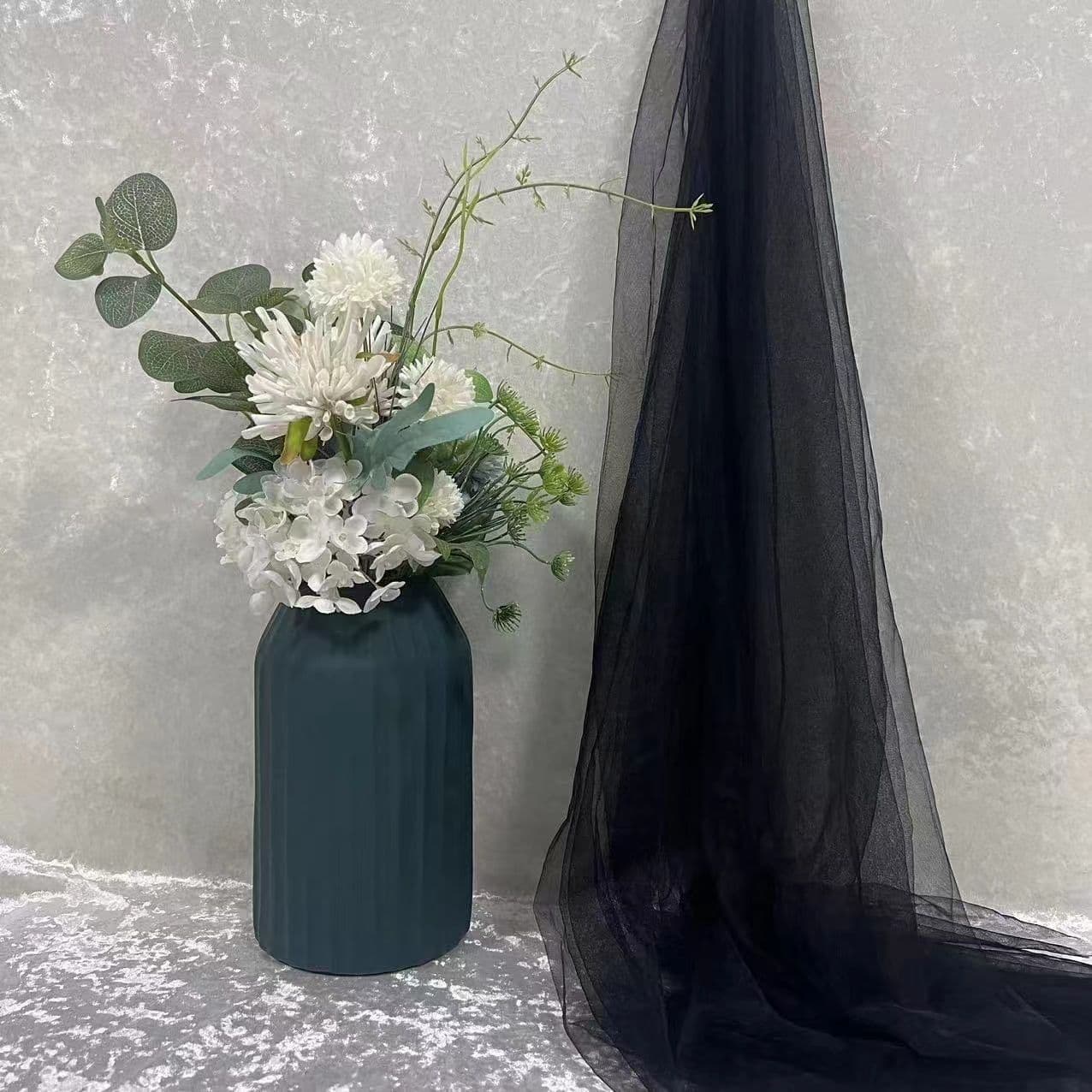 Wedding Decoration Sheer Fabric Chair Back Sash Multi-Color Optional Wedding Setup Hotel Stage Bridal Room Decoration Prop Soft Tulle