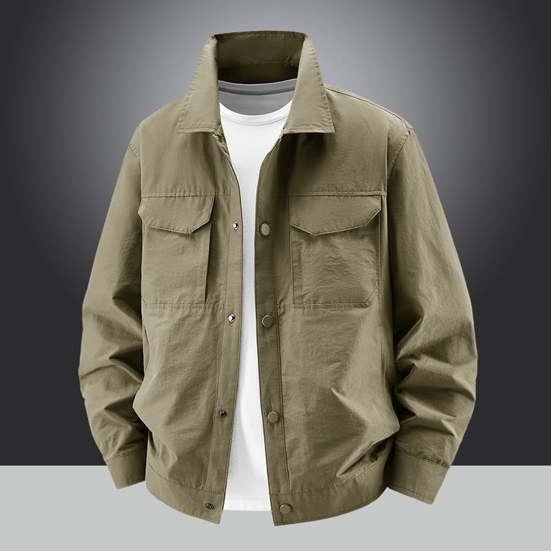 Men's spring and autumn outdoor jackets, casual jackets, sports tops, stand-up collar, quick-drying thin men's clothing 6695