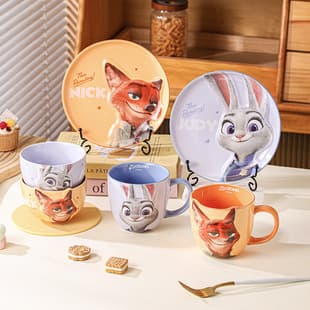 Disney Official Licensed Zootopia Nick Dream Rice Bowl Cute Ceramic Mug Tableware Plate Wholesale