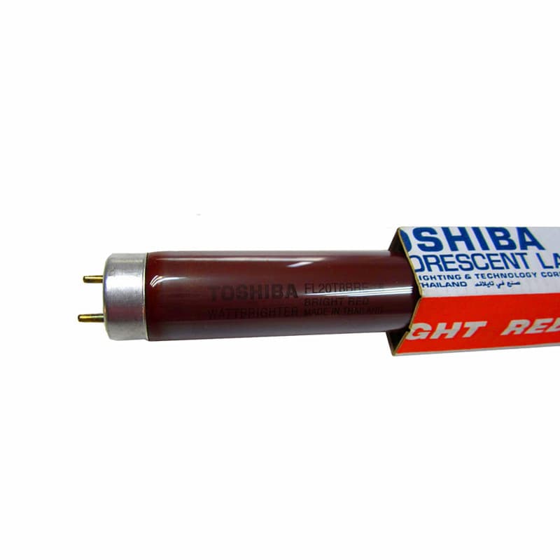 Toshiba FL20T8BRE/18 Straight Fluorescent Lamp with Red Surface, Stage Effect Lighting