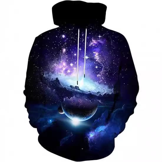 Factory Direct 3D Digital Print Hoodie for Men and Women, Fashionable and Versatile Casual Streetwear with Cool European and American Design