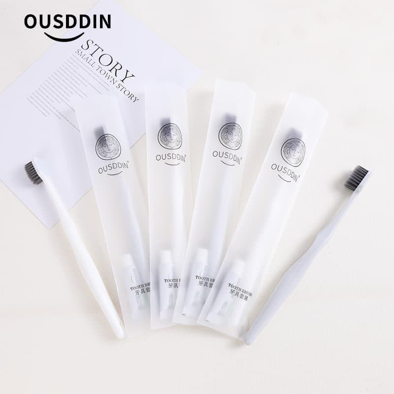 Soft film bag wide-head brush star hotel supplies disposable full set of bed and breakfast home guest toiletry care set