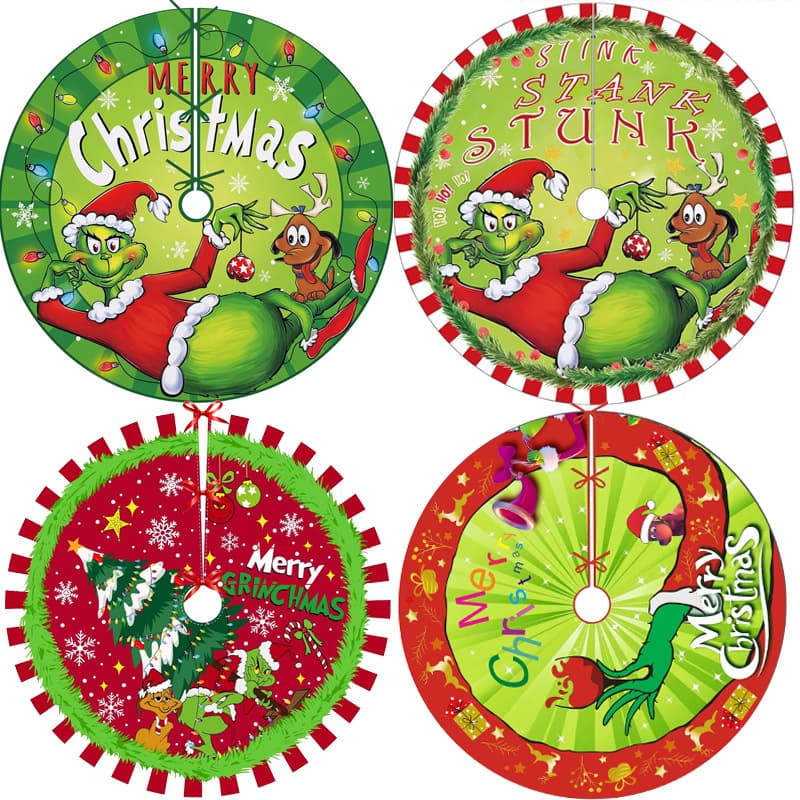 Amazon's new Christmas tree skirt, festive party atmosphere creative decoration, Christmas tree base ornament
