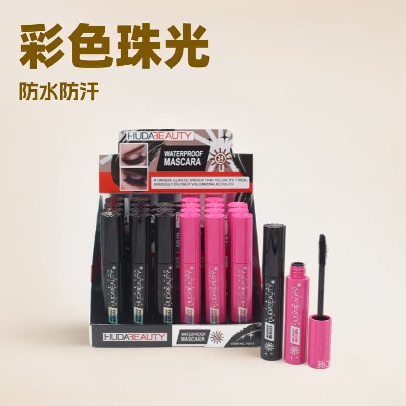 HUDA BEAUTY Cross-border New Arrival Waterproof Mascara, Thickening and Curling, Smudge-proof, Natural Lengthening