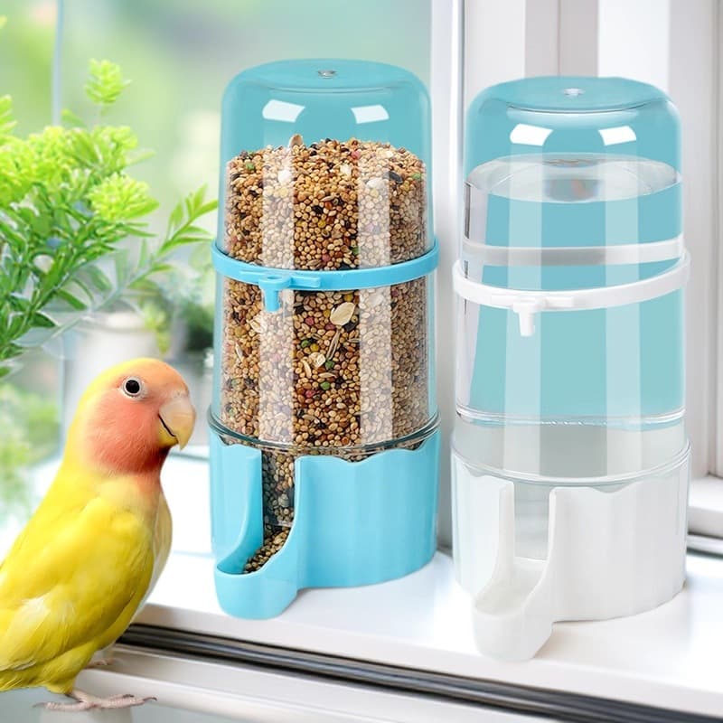Bird Water Dispenser Automatic Feeder for Quail, Parrot Water Bottle, Bird Cage Accessories