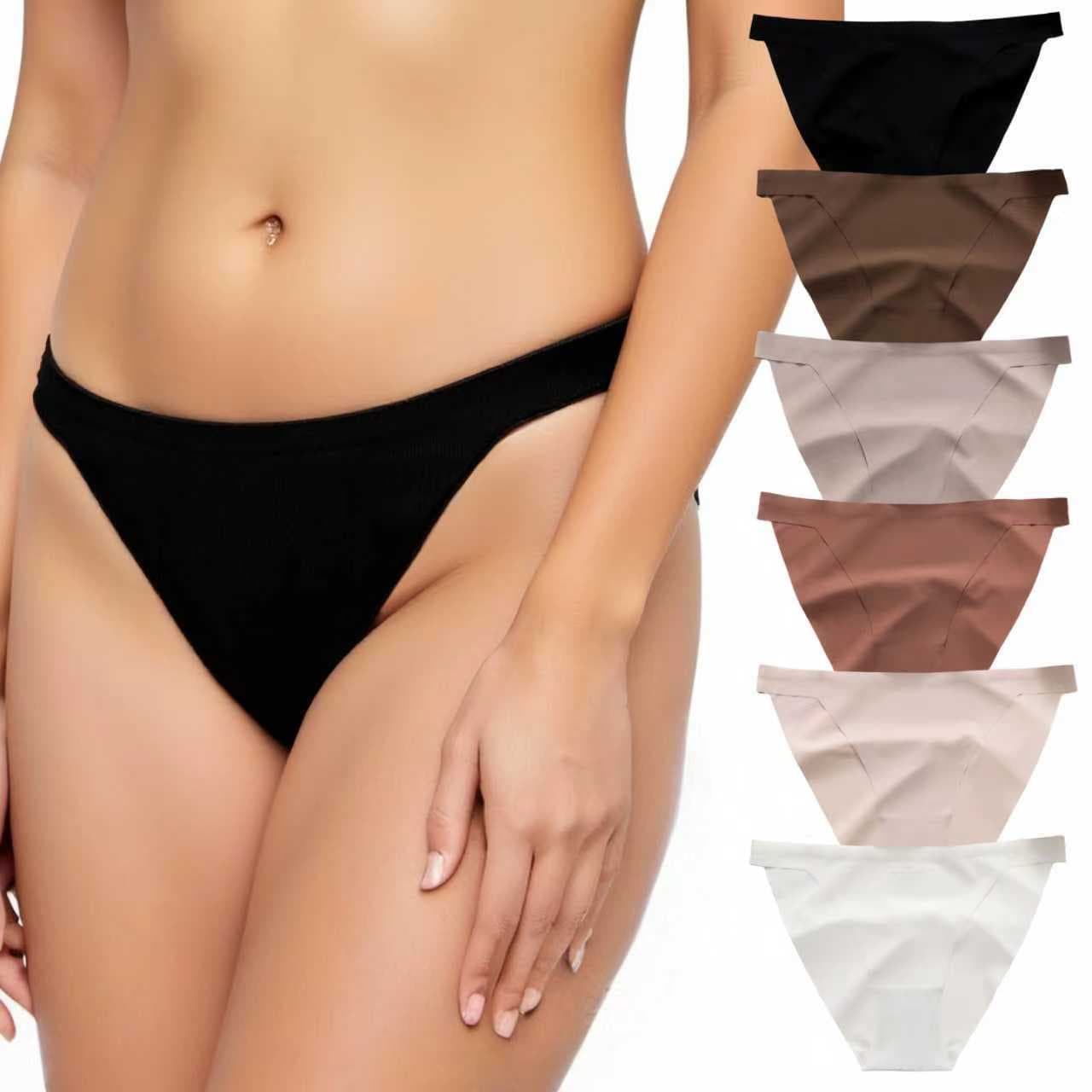 Cross-Border Popular European and American Style Seamless Ice Silk Women's Underwear with Pure Cotton Crotch, Thin and Breathable, Foreign Trade Women's Briefs