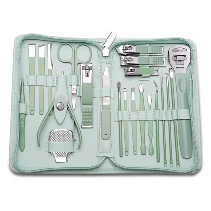 German Nail Clipper Set Household Tool Kit Portable Leather Scissors Set Tool Cosmetics Bag Manicure Tool Set