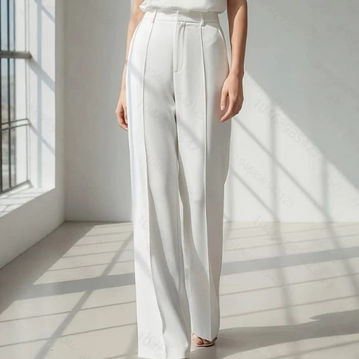 Cross-border Trade Women's European and American Style High-waist Wide-leg Suit Pants Women's New Draped Slimming Commute Straight-leg Long Pants
