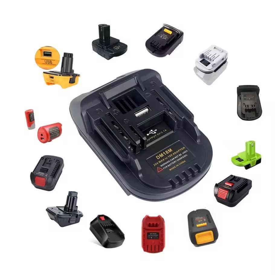 Cross-Border Hot Selling Battery Adapter Compatible with Makita, Milwaukee, Dewalt 18V and 100 Other Battery Converters for Interchange
