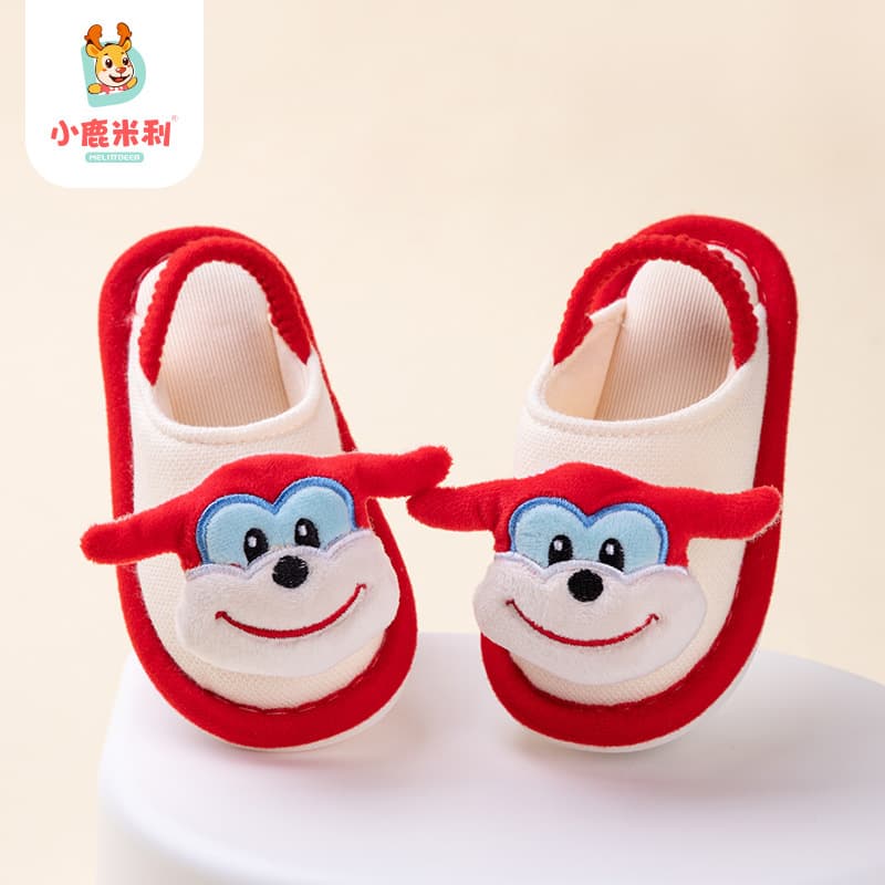 New Children's Cloth Slippers, Back-Strap Slippers for Boys and Girls, Lightweight Floor Slippers for Home, Spring and Autumn