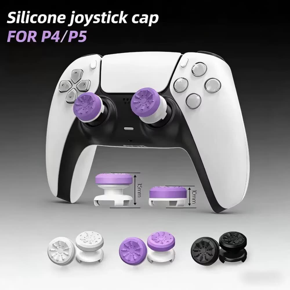 Compatible with PS5/PS4/PS3/XBOX/Switch Pro Controller Joystick Cap, Anti-Slip Thumbstick Grips