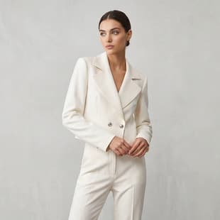In Stock - French Style Double-Breasted Short Blazer Jacket for Women 2026 Fall New Collection Cross-Border European & American Fashion