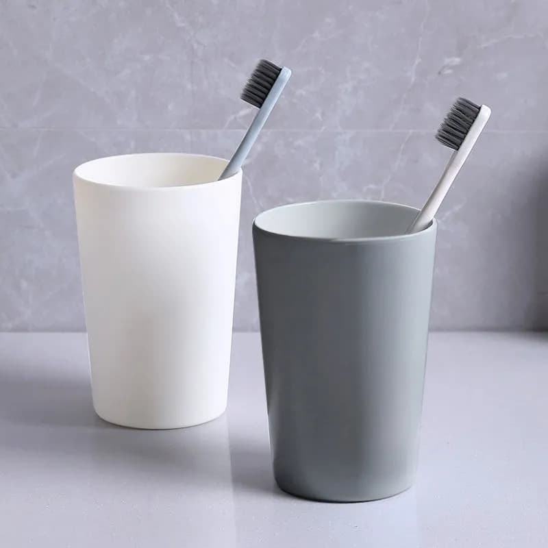 Simple Toothbrush Cup Rinse Cup Drinking Cup Home Toothbrush Cup Couple Cup Frosted Plastic Mouthwash Cup