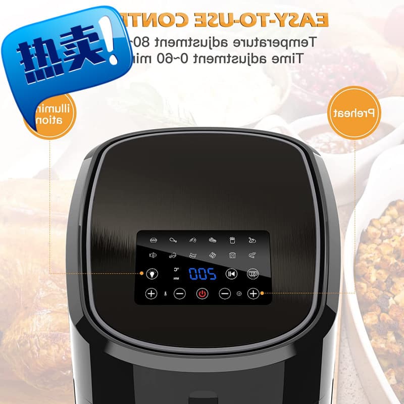7.5L Air Fryer with see-through front window, digital air frying