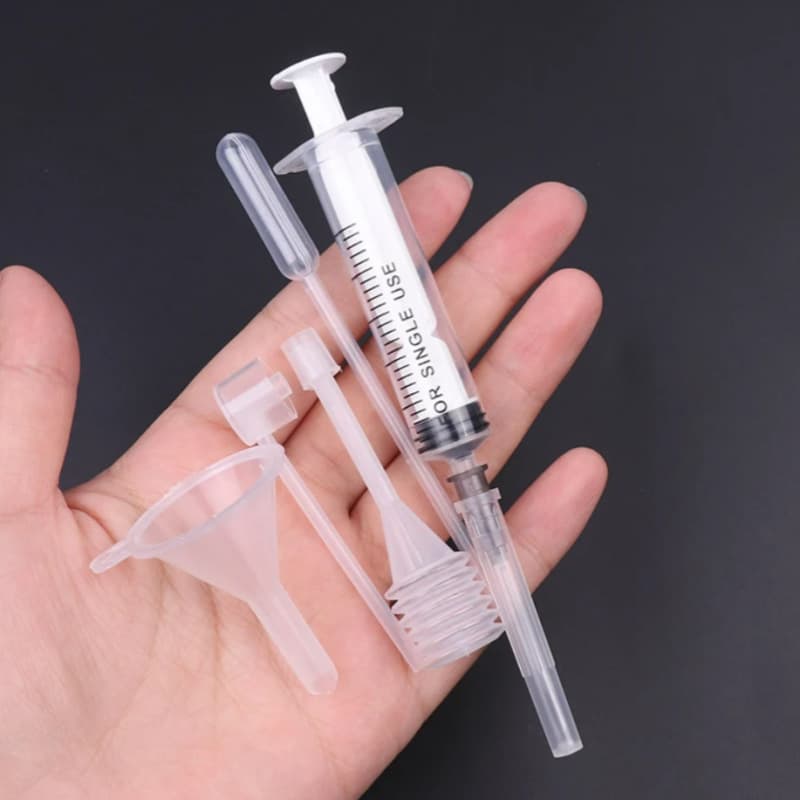 Perfume Filling Syringe Direct Draw Tool, Press Tube Refill Pump Head, Small Funnel, Essential Oil Refill Kit