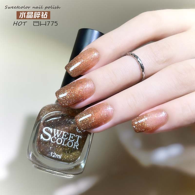 Drop Shipping Nail Polish SweetColor Diamond Sparkle Aurora Water-Based Nail Care Manicure Non-Fading Whitening
