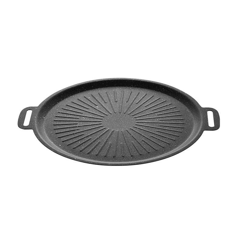 Custom Home Maifan Stone Grill Plate, Sun-Patterned Physical Non-Stick BBQ Pan, Induction and Cartridge Stove Outdoor Grill
