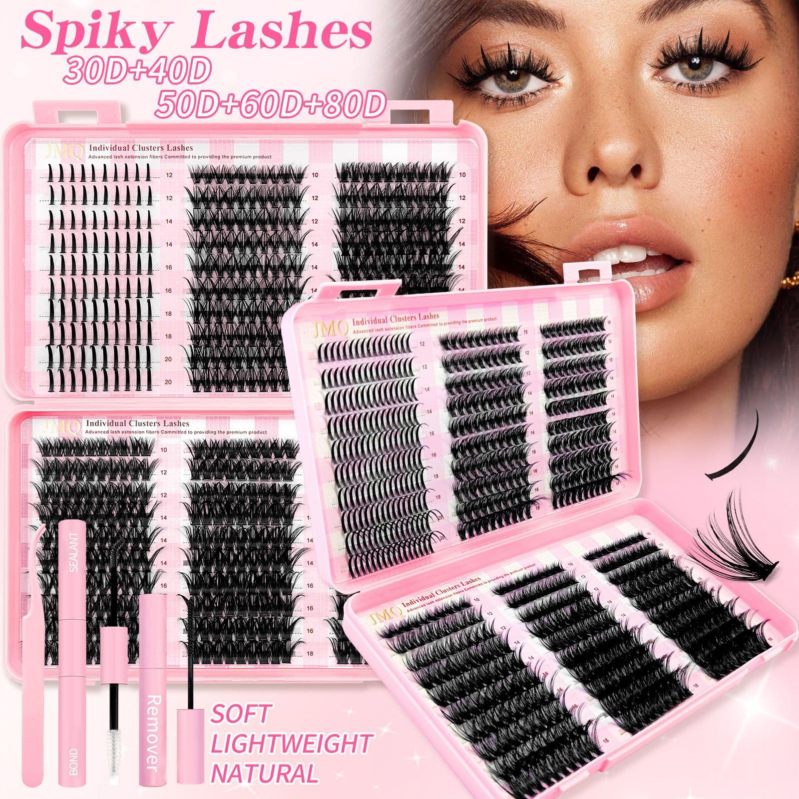 Spiky Lashes Eyelash Book - Pointed Fairy 30D European and American Amazon Hot Selling DIY Segmented Cross-border False Eyelashes