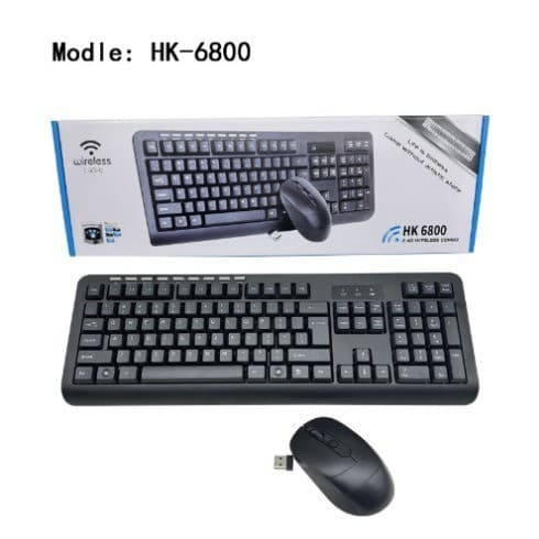 New TJ-808 Neutral 2.4G Wireless Keyboard and Mouse Combo - Silkscreenable with Russian, Arabic, and Spanish Languages