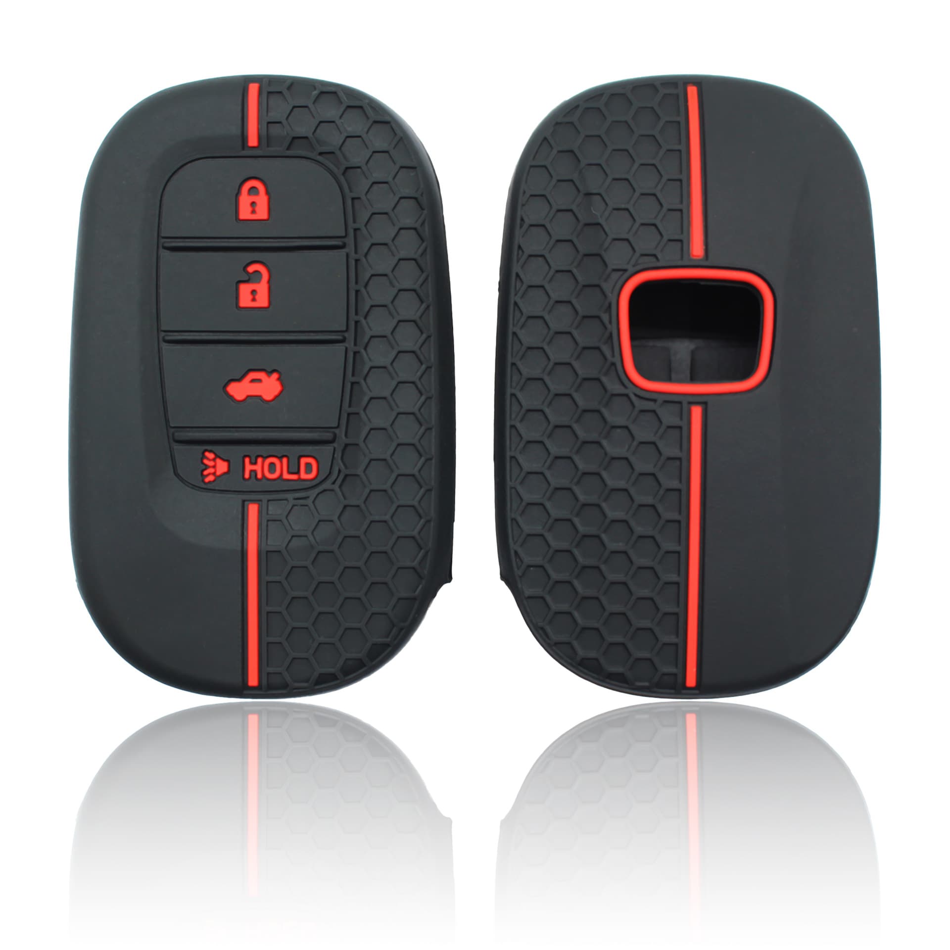 Silicone Car Key Case for Honda Accord 5-Button Honeycomb Pattern XR-V Crider Remote Key Cover