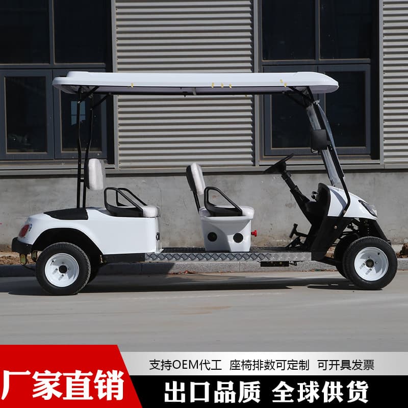 Electric Golf Cart 4-Seater Scenic Resort Leisure Shuttle Custom Sightseeing Vacation Golf Cart