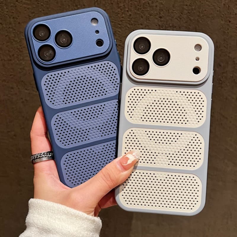 Compatible with iPhone 17 Pro Max Case Honeycomb Heat Dissipation Magnetic PC Lens iPhone 16 PLUS Shockproof Protection