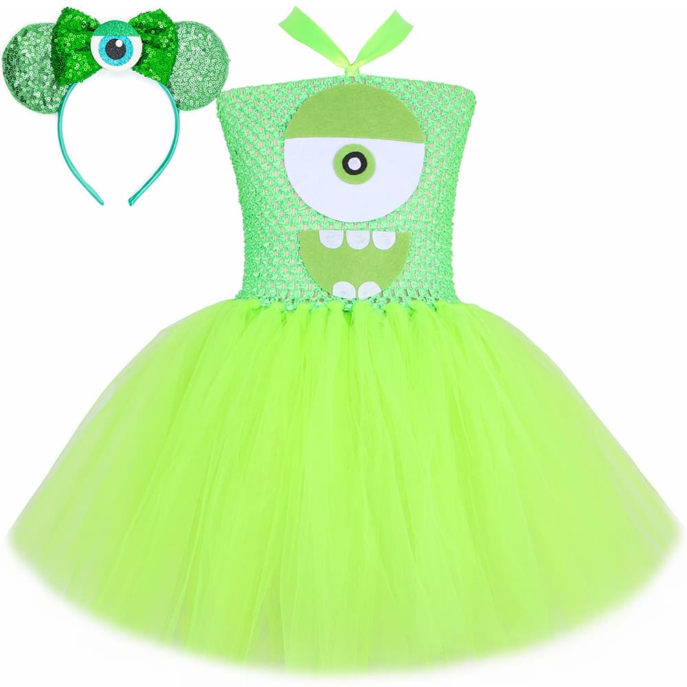 European and American Children's Tutu Dress with Big Eyes, Girls' Tulle Princess Dress for Festival Performances
