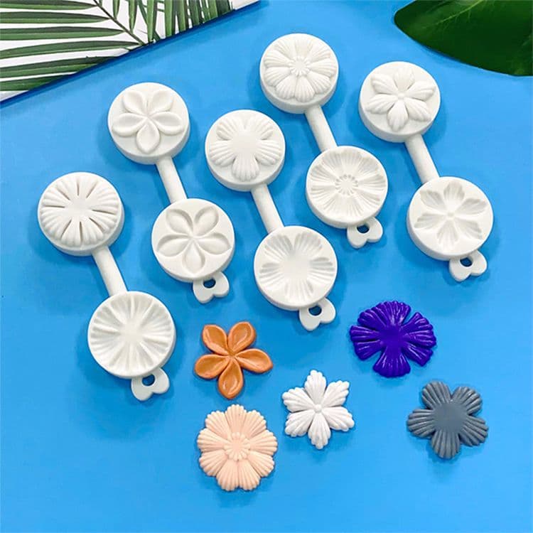Flower Texture Fondant Press Mold Cake Decoration DIY Baking Tool Small Peach Blossom Petal Food Grade Silicone Mold